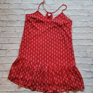 Old Navy Red and White Sleeveless Dress Size Large